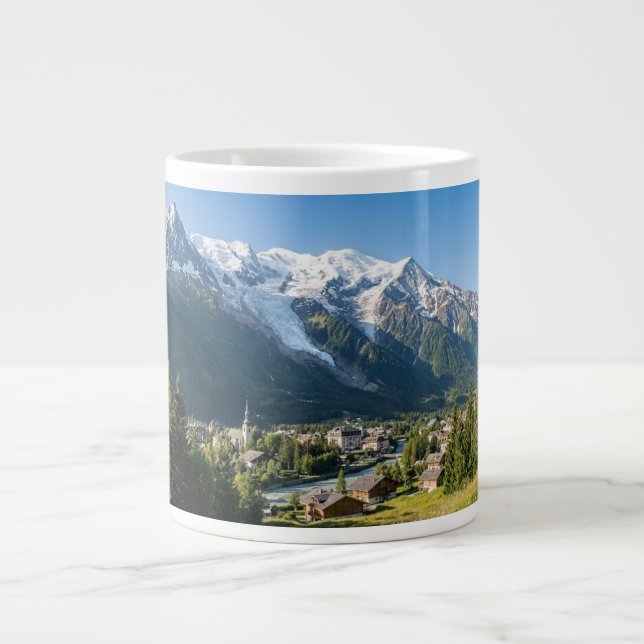 Mont Blanc French Alps Chamonix Custom Large Coffee Mug (Front)