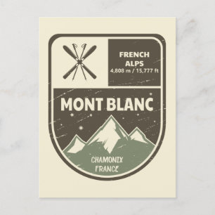 Mont Blanc French Alps Chamonix France  Postcard