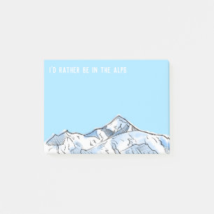 Mont Blanc French Alps Hiker Mountain Climber Post-it Notes