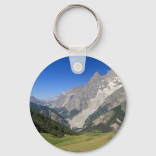 mont Blanc from Ferret valley, Italy Key Ring