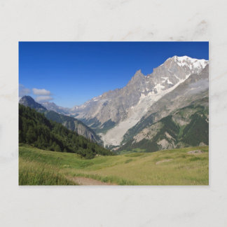 mont Blanc from Ferret valley, Italy Postcard