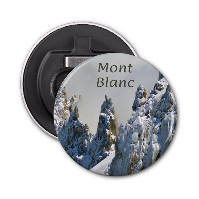 Mont Blanc Monte Bianco White Mountain Alps Europe Bottle Opener (Front)