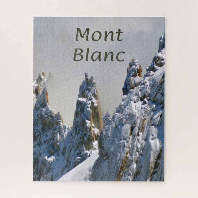 Mont Blanc Monte Bianco White Mountain Alps Europe Jigsaw Puzzle (Vertical)