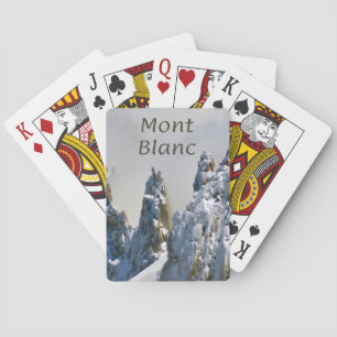 Mont Blanc Monte Bianco White Mountain Alps Europe Playing Cards