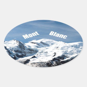 Mont Blanc Mountain - Magnificent! Oval Sticker