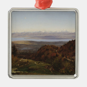 Mont-Blanc seen from Saint-Cergues, 1869 Metal Tree Decoration