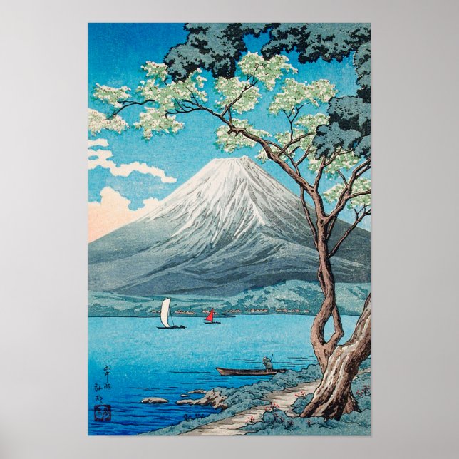 Mont Fuji depuis le lac Yamanaka Poster (Front)