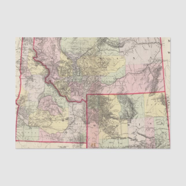 Mont, Ida, Wyo Tissue Paper (Front)