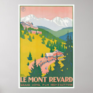 Mont Revard Art France Travel Poster Print French