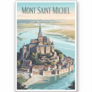 Mont-Saint-Michel France Illustration Travel Art