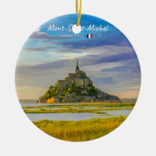 Mont-Saint-Michel, France - Mediaeval Abbey Ceramic Ornament