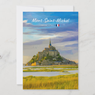 Mont-Saint-Michel, France - Mediaeval Abbey Invitation