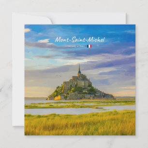 Mont-Saint-Michel, France - Mediaeval Abbey Invitation