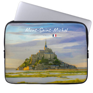 Mont-Saint-Michel, France - Mediaeval Abbey Laptop Sleeve