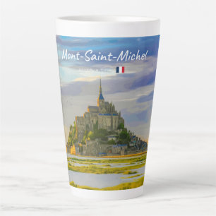 Mont-Saint-Michel, France - Mediaeval Abbey Large Latte Mug