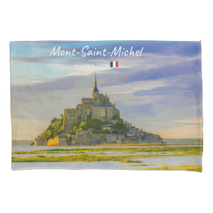 Mont-Saint-Michel, France - Mediaeval Abbey Pillowcase