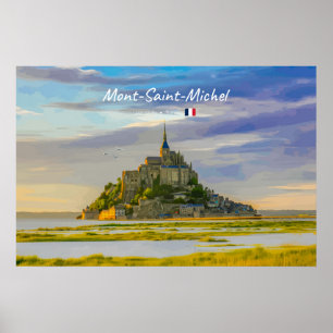 Mont-Saint-Michel, France - Mediaeval Abbey Poster