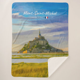 Mont-Saint-Michel, France - Mediaeval Abbey Sherpa Blanket