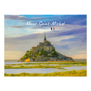 Mont-Saint-Michel, France - Medieval Abbey Photo Print