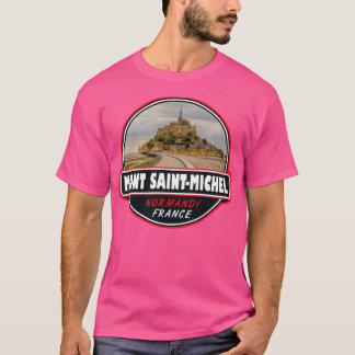 Mont Saint-Michel France Travel Art Emblem T-Shirt
