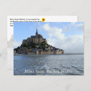 Mont-Saint-Michel High Tide, Normandy, France - Postcard