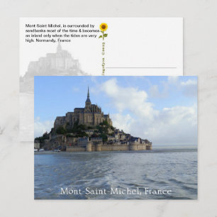Mont-Saint-Michel High Tide, Normandy, France - Postcard