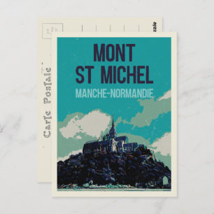 Mont Saint Michel illustration France Postcard