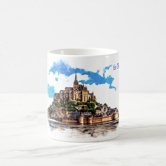 Mont Saint Michel in Normandy, France. Coffee Mug (Center)