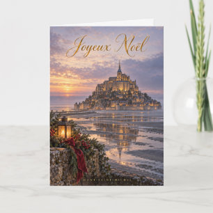 Mont-Saint-Michel Joyeux Noël Holiday Card