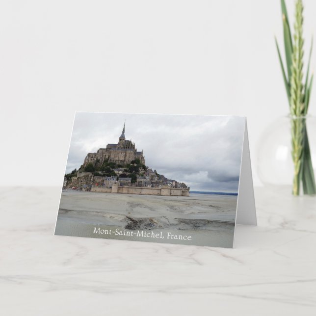 Mont-Saint-Michel Low Tide, Normandy, France -  Card (Front)