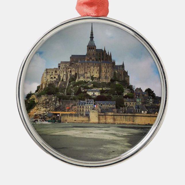 Mont Saint-Michel Metal Tree Decoration (Front)