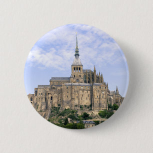 Mont Saint Michel Normandy France Island Abbey 6 Cm Round Badge
