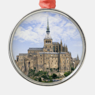 Mont Saint Michel Normandy France Island Abbey Metal Ornament