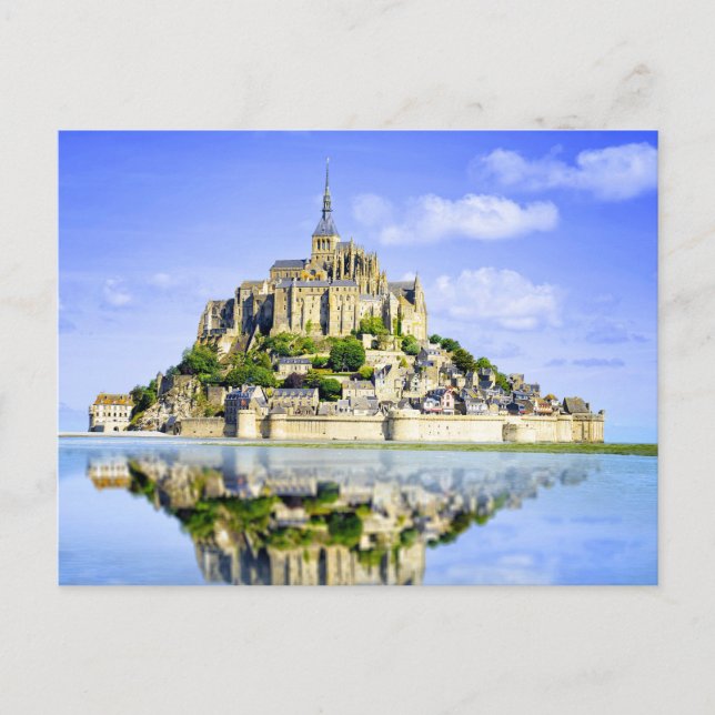 Mont-Saint-Michel, Normandy, France Postcard (Front)