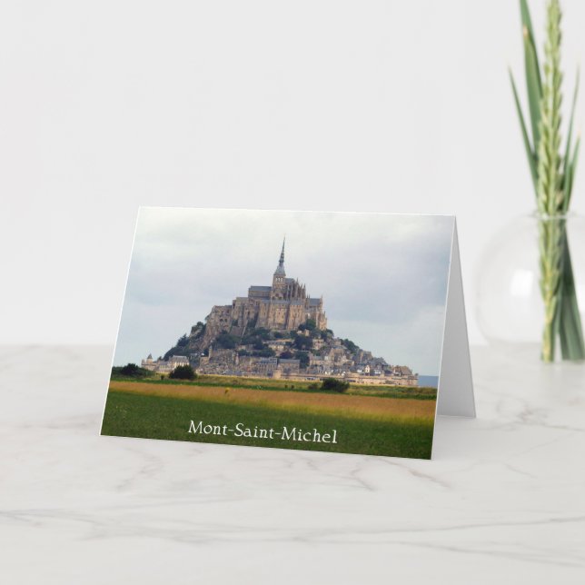 Mont-Saint-Michel Riverbank View, Normandy, France Card (Front)