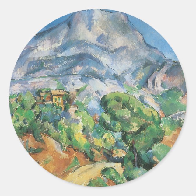 Mont Sainte Victoire Above Tholonet, Paul Cezanne Classic Round Sticker (Front)