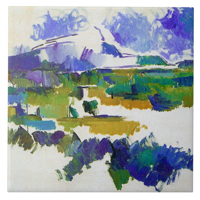 Mont Sainte-Victoire, Paul Cezanne Ceramic Tile (Front)