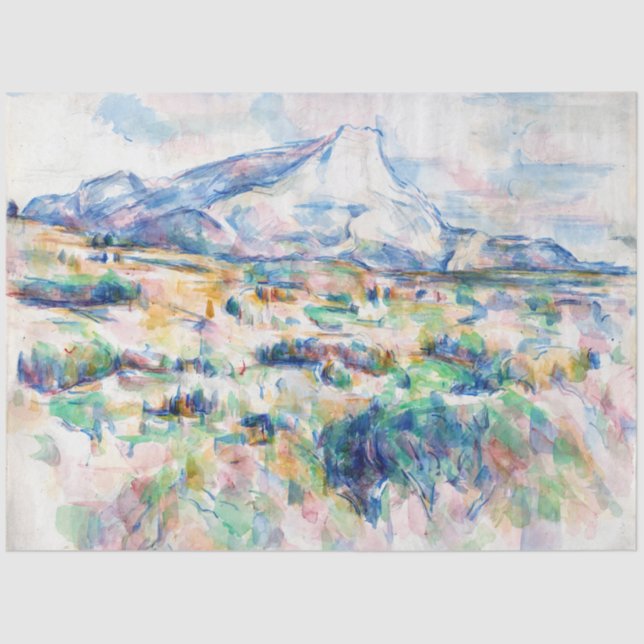 Mont Sainte-Victoire, Paul Cezanne Tissue Paper (Front)