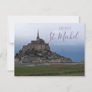 Mont St. Michel France Postcard Fortress Normandy
