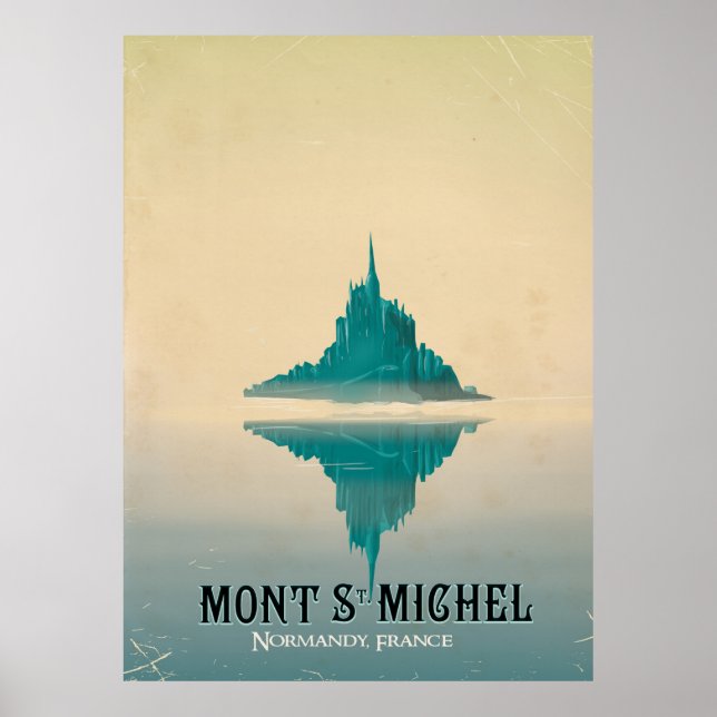 mont st michel vintage Travel poster (Front)