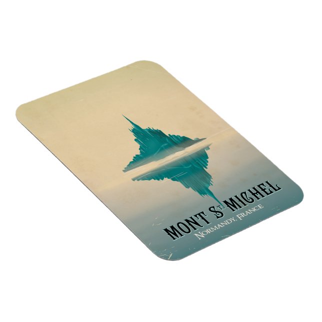 mont st michel vintage Travel poster Magnet (Right Side)