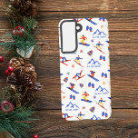 Mont Ste-Marie Ottawa Canada Ski seamless pattern Samsung Galaxy Case<br><div class="desc">A funny winter skiing seamless pattern for the ski resort Mont Ste-Marie ou Mt Sainte-Marie in Lac Sainte Marie,  Ottawa,  Quebec,  Canada,  North America.  Perfect gift idea for winter sports lovers: ski,  snowboard,  freestyle,  ski jump,  cross-country skiing.</div>