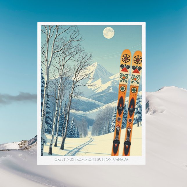 Mont Sutton Quebec Canada ski area Postcard (Creator Uploaded)