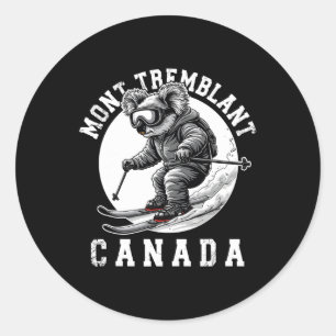 Mont Tremblant Canada Ski Resort Quebec Skiing Koa Classic Round Sticker