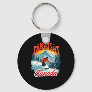 Mont Tremblant Canada Snowboarding Vacation Trip Key Ring