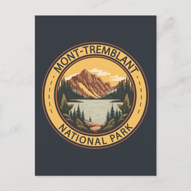Mont-Tremblant National Park Canada Badge Postcard (Front)
