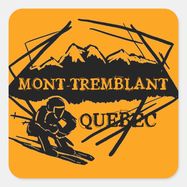 Mont Tremblant Quebec Canada ski logo stickers (Front)