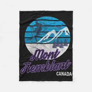 Mont-tremblant Quebec Canada Ski Resort Snowboardi Fleece Blanket