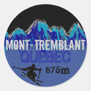 Mont Tremblant Quebec colourful ski art stickers