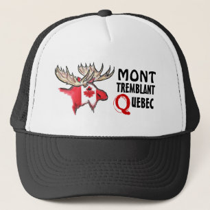 Mont Tremblant Quebec elk flag art hat
